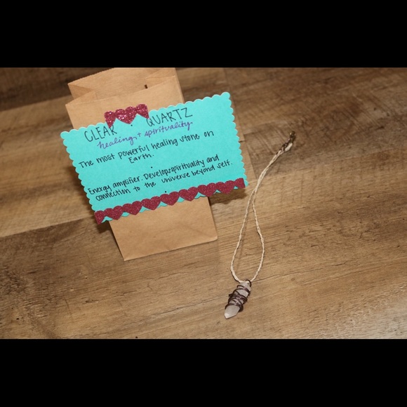 Handmade Clear Quartz Necklace - Picture 1 of 2